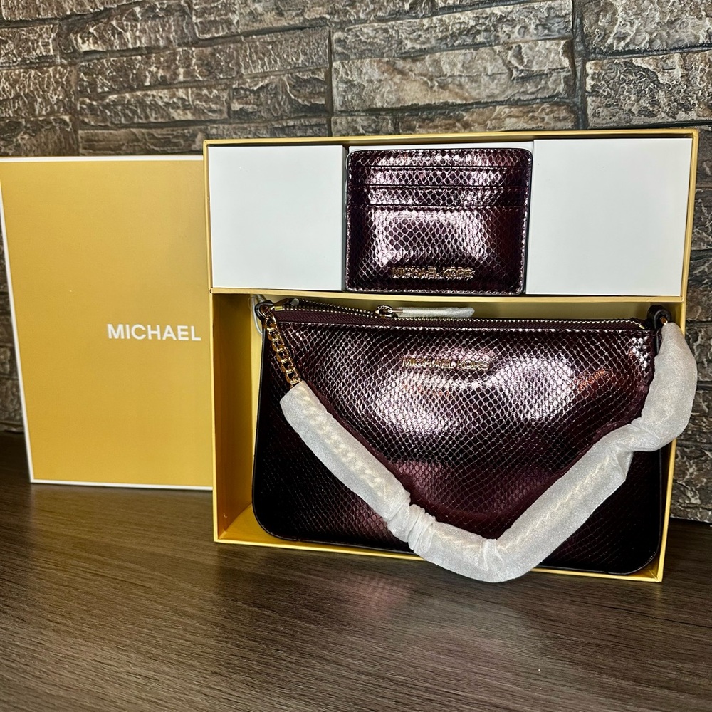 NWT Michael Kors Crossbody & Card Holder Gift Box $548 retail